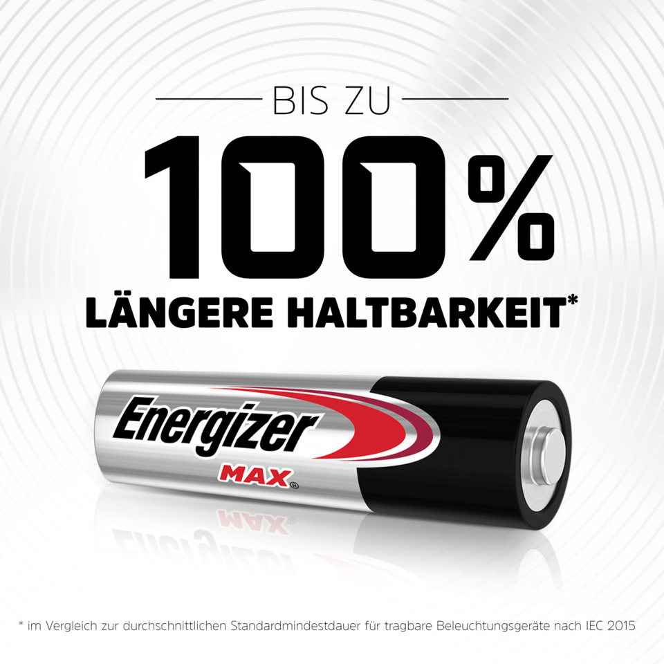 Batterie, AA, Lithiumfrei, Alkalisch, Energizer