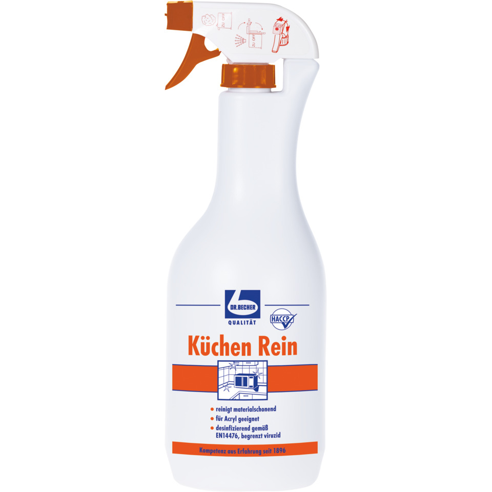Küchenreiniger, Spritzflasche, Reinigungsmittel, Orange, Spray