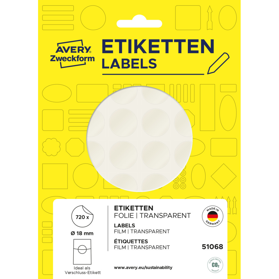 Etiketten, Labels, Transparent, Film, Großer Kreis