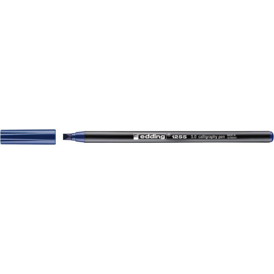 Kalligraphie-Federnstift, Edding 1255, 5.0, Kalligraphie-Pen, Blue cap