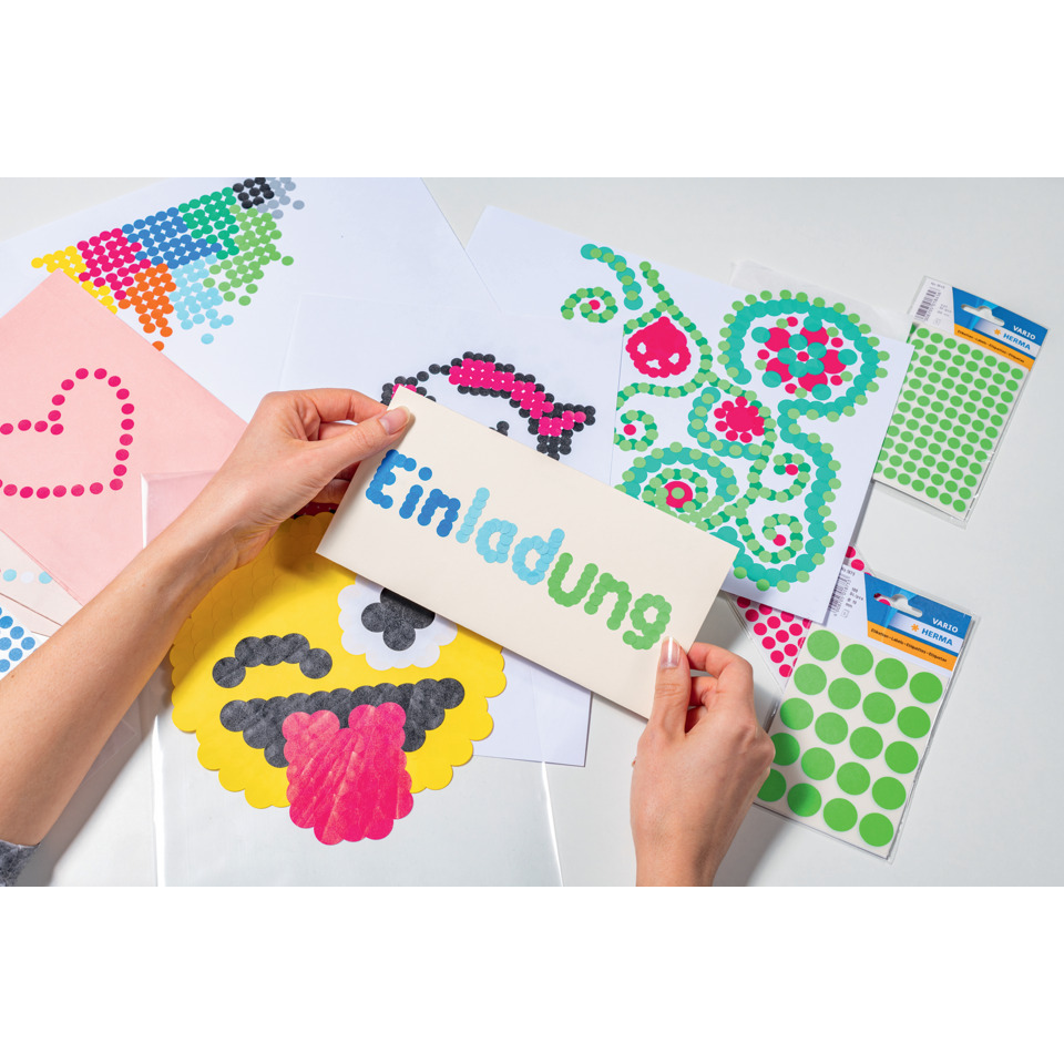 stickers, dot stickers, Künstlerbedarf, Dekorpapier, handgemachte Karte