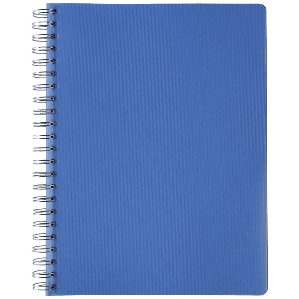 notebook, spiral-bound, blue, polypropylene, ruled/notebook page