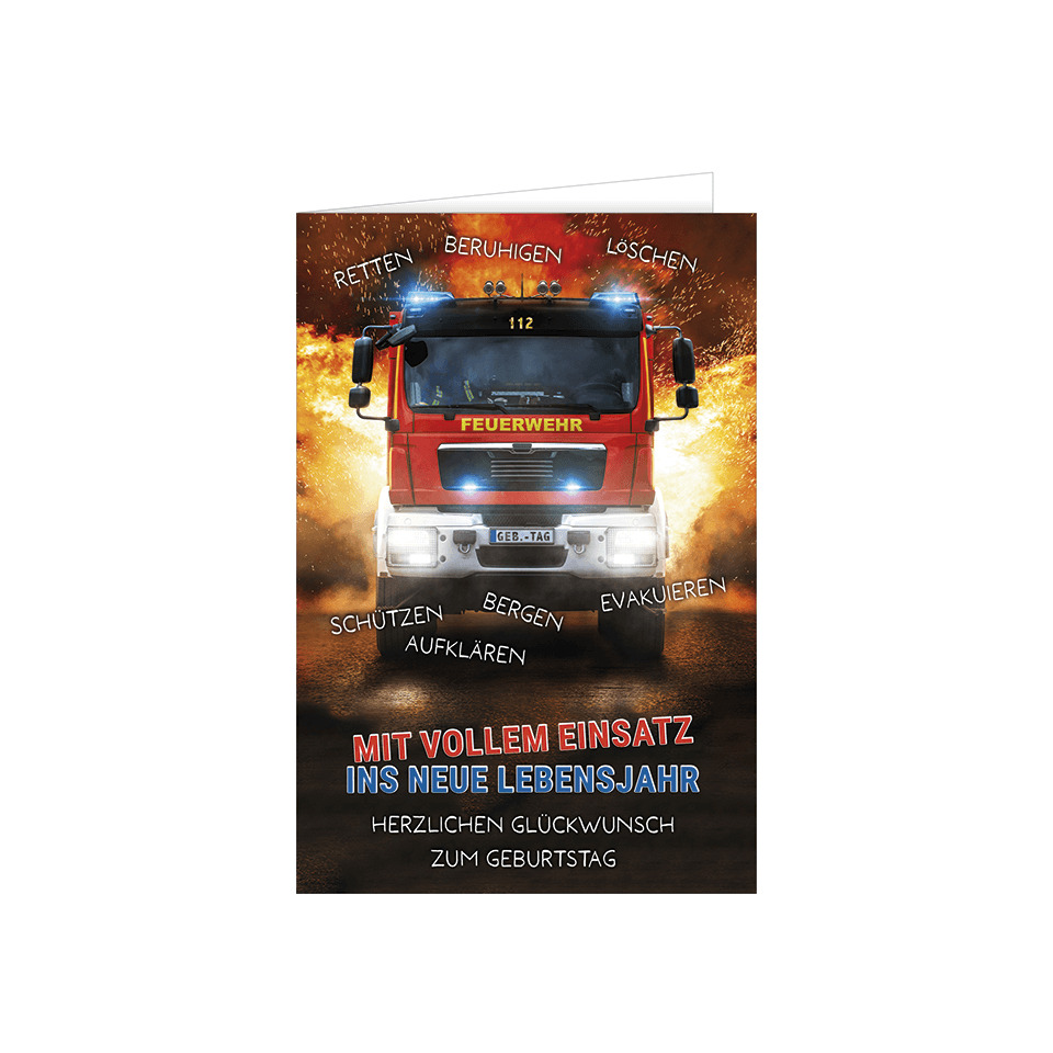 Feuerwehr, Löschfahrzeug, Flammen, Größe, Geburtstag