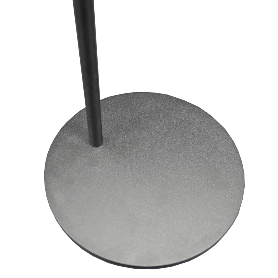 Standfuß, Metall, Schwarz, Rund, Oberfläche glatt