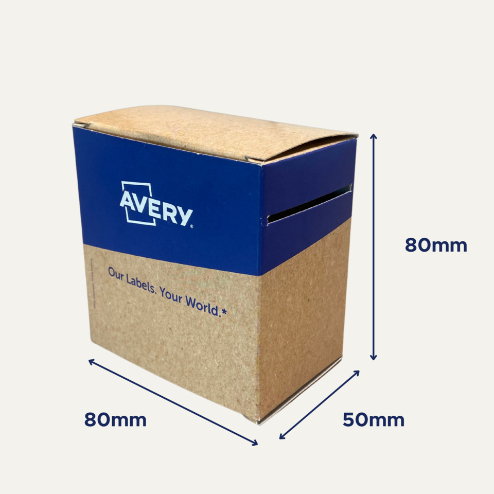 Kartonschachtel, Versandbox,  Avery Verpackung, blaue Box, Abmessungen 80x80x50mm