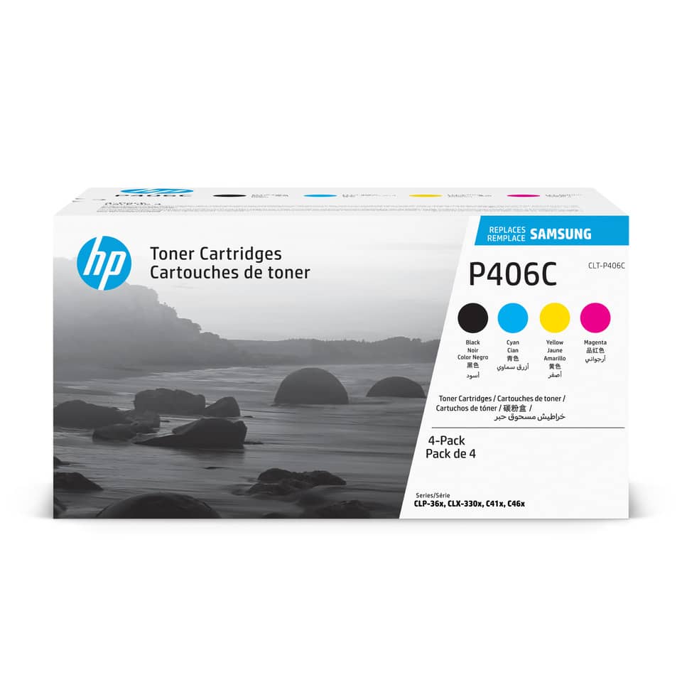 Toner, Tonerpatrone, HP, P406C, 4er-Pack