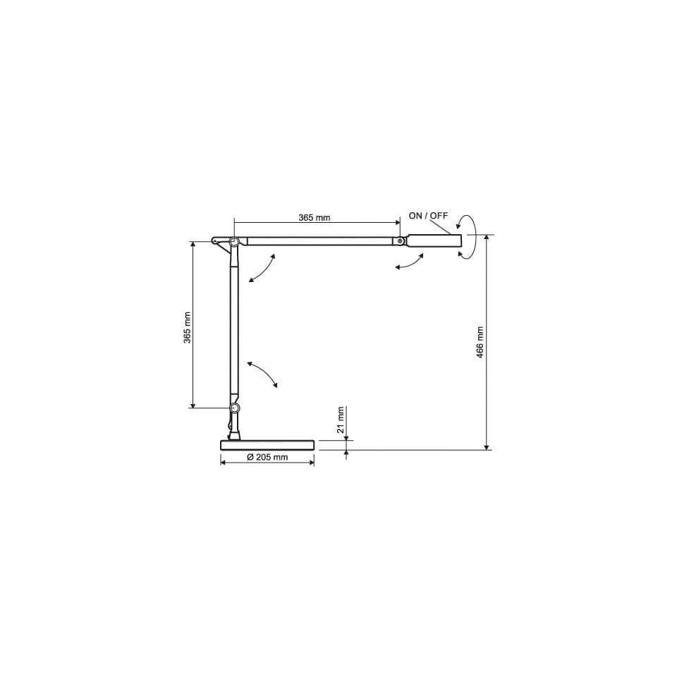 Schreibtischlampe, LED-Lampe, Tischleuchte, Verstellbare Leuchte, Armleuchte