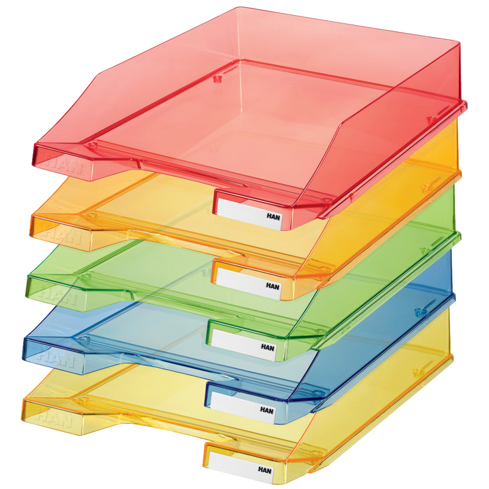 Schubladenablage, Schubladeneinheit, Transparente Ablage, bunte Ordner, Hängemappen-Schublade