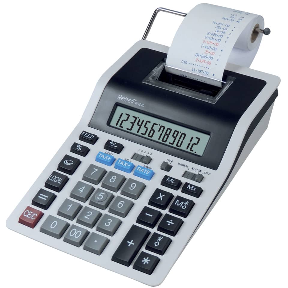 Taschenkasse, Taschenrechner, Belegdrucker, Kassensystem, Rechnungsdruck