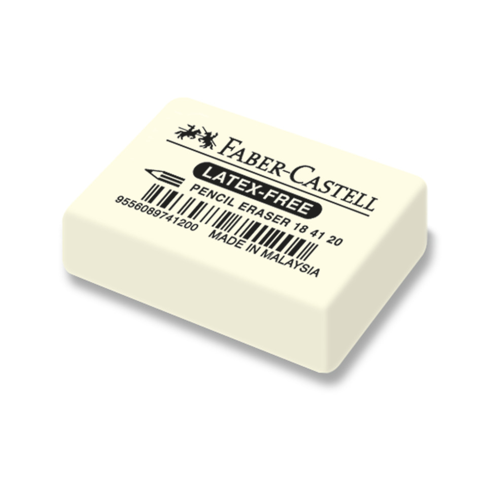 latex-frei, Bleistiftgummi, Kunstbedarf, Made in Malaysia, weißer Radiergummi, Radiergummi, Latexfrei, Bleistiftgummi, Kunstbedarf, Malaysia