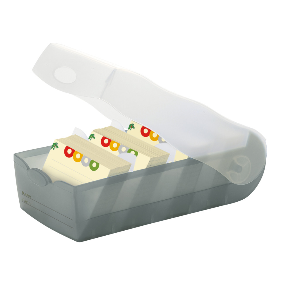 Klebebox, Kartenhalter, Sortierbox, Visitenkartenbox, Karteikarten
