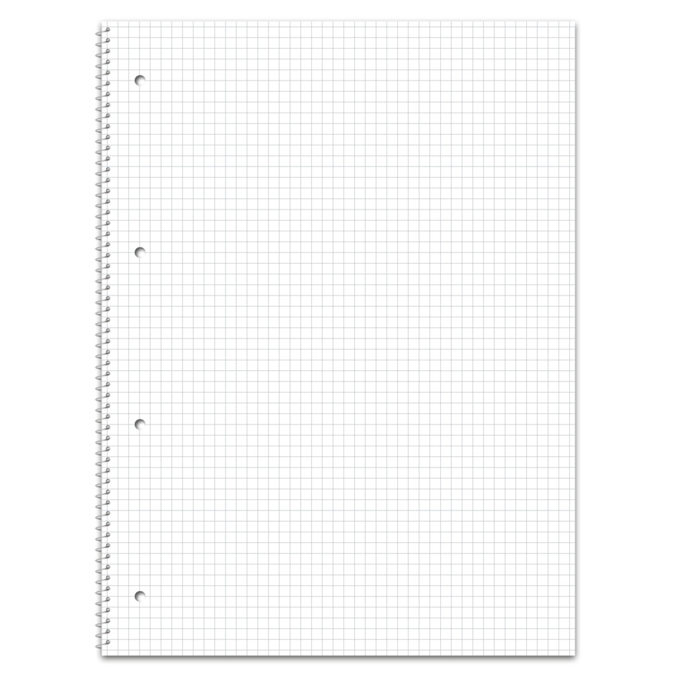 notebook, Gitterpapier, Spiralbindung, WHITE, papier