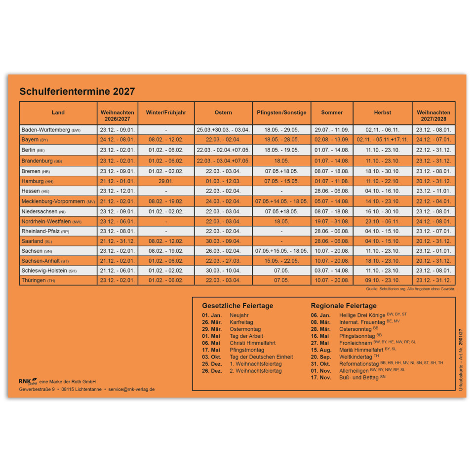 Kalender, Tabelle, Orange, Deutschland, Jahresplan