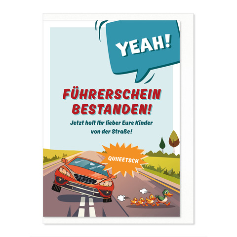 Humorkarte Führerschein KOMMA³ 06-222