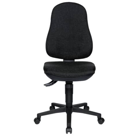 Drehstuhl Support SY ohne Armlehnen, mit Hartbodenrollen, anthrazit TOPSTAR 8550G22H