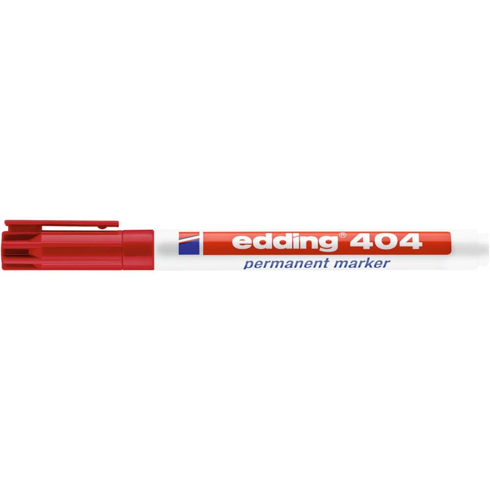 Permanentmarker 404, Rundspitze, nachfüllbar, 0,75mm, rot EDDING 4-404002