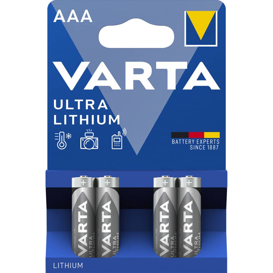 Batterie Lithium ULTRA, LR03/AAA/Micro, 4 Stück VARTA 06103301404