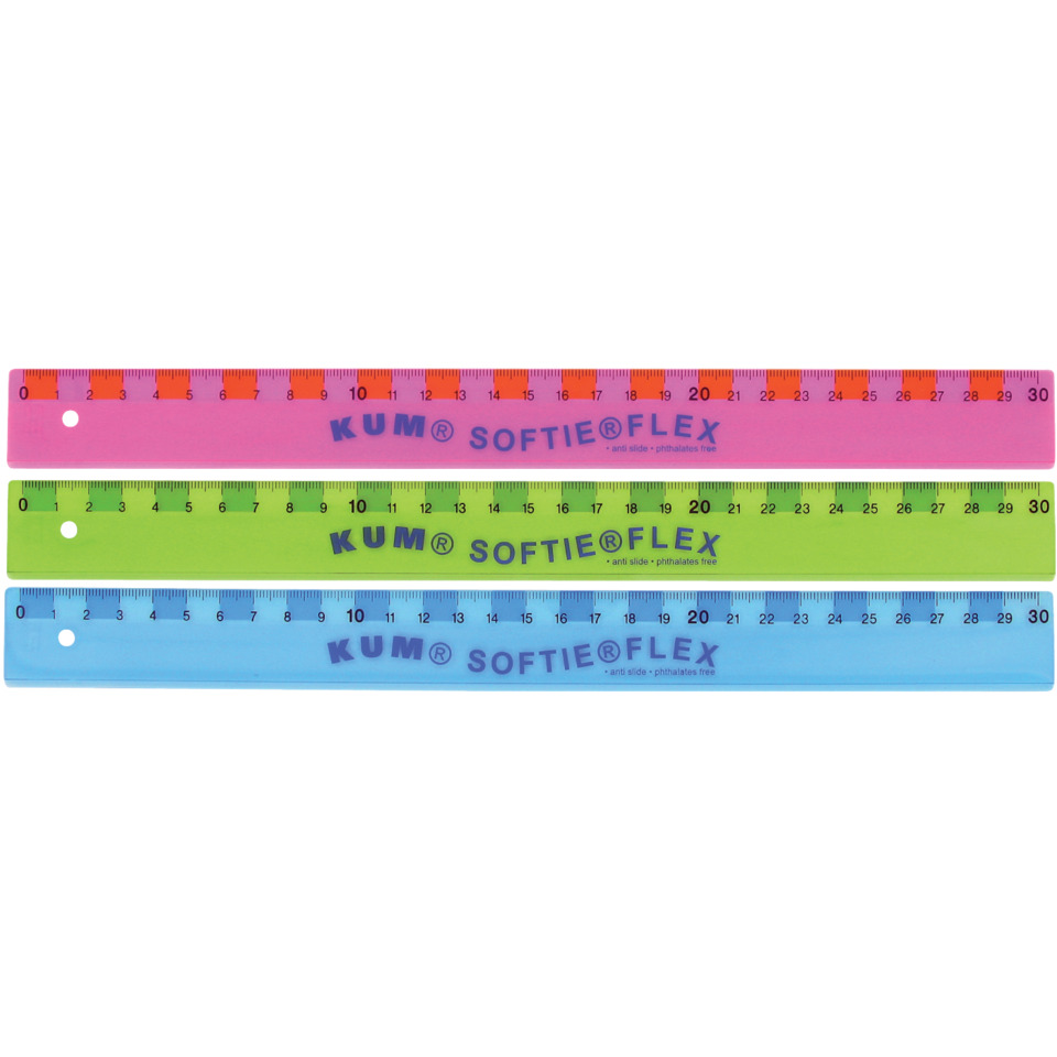 linealer Maßstab, transparenter Lineal, bunter Lineal, Metrischer Lineal, 30 cm Lineal