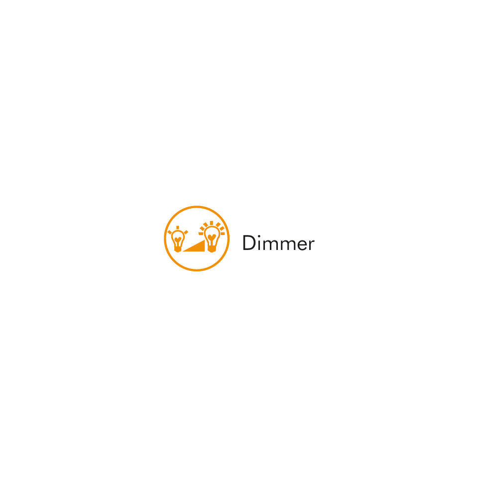 Dimmer, Lichtsteuerung, Elektrisches Zubehör, Orangene Symbol, Logo