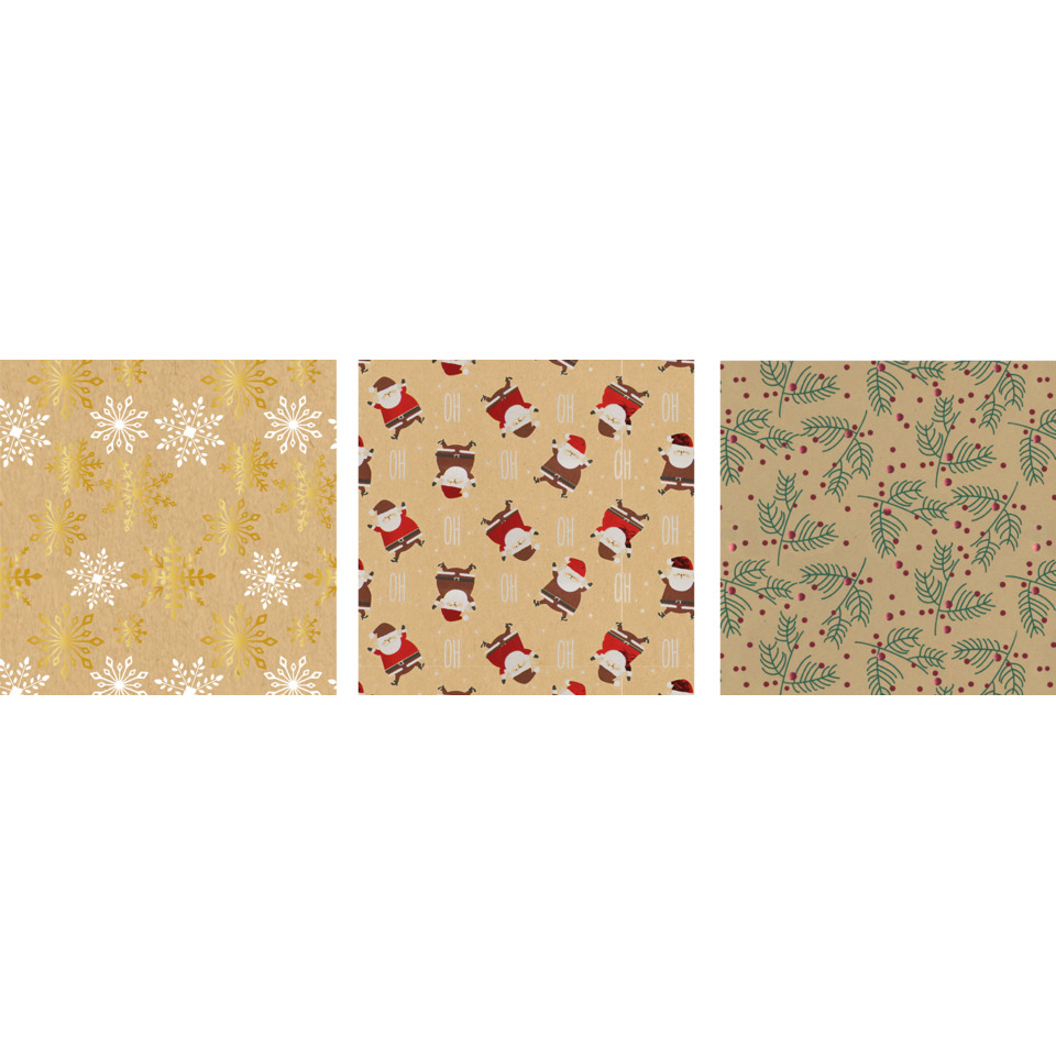 Weihnachtsstoffe, Schneeflocken, Santa, Pattern, Deko-Stoff