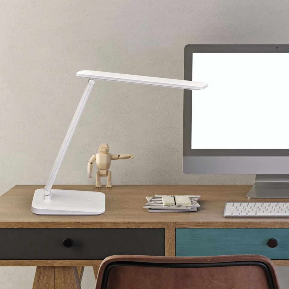 Schreibtischlampe, LED-Lampe, Schreibtisch-Accessoire, Arbeitsplatzlampe, Potentieller Schreibtisch-Organisator