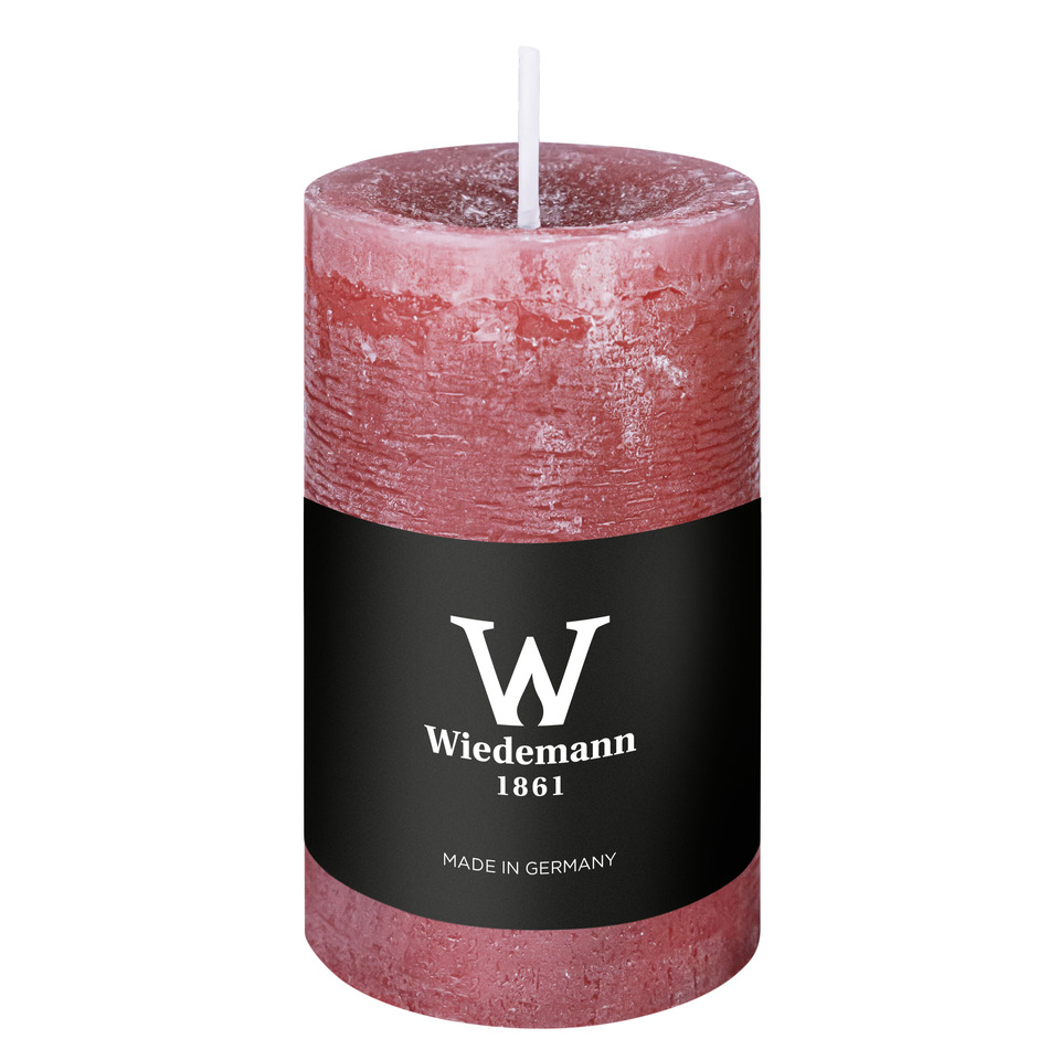 Kerze, Wiedermann, Rote Kerze, Stumpenkerze, Made in Germany