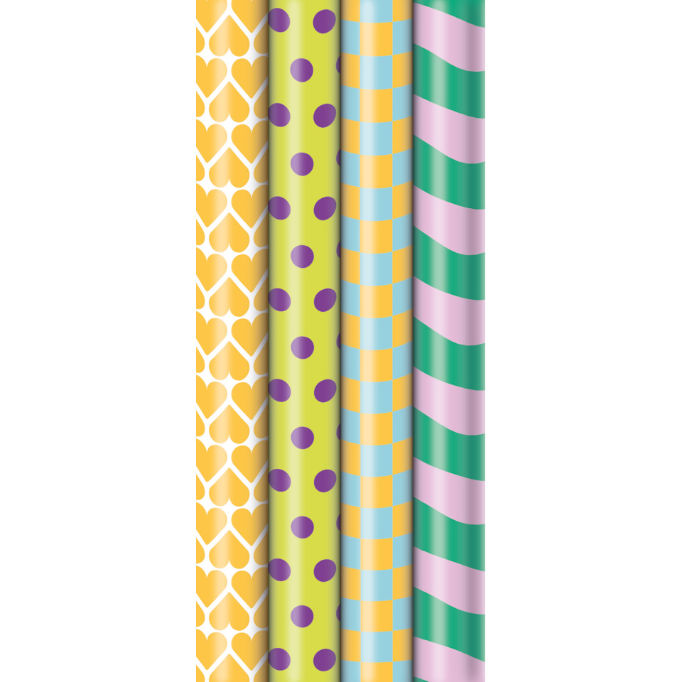 pattern, rolls, colorful, dots, streifen