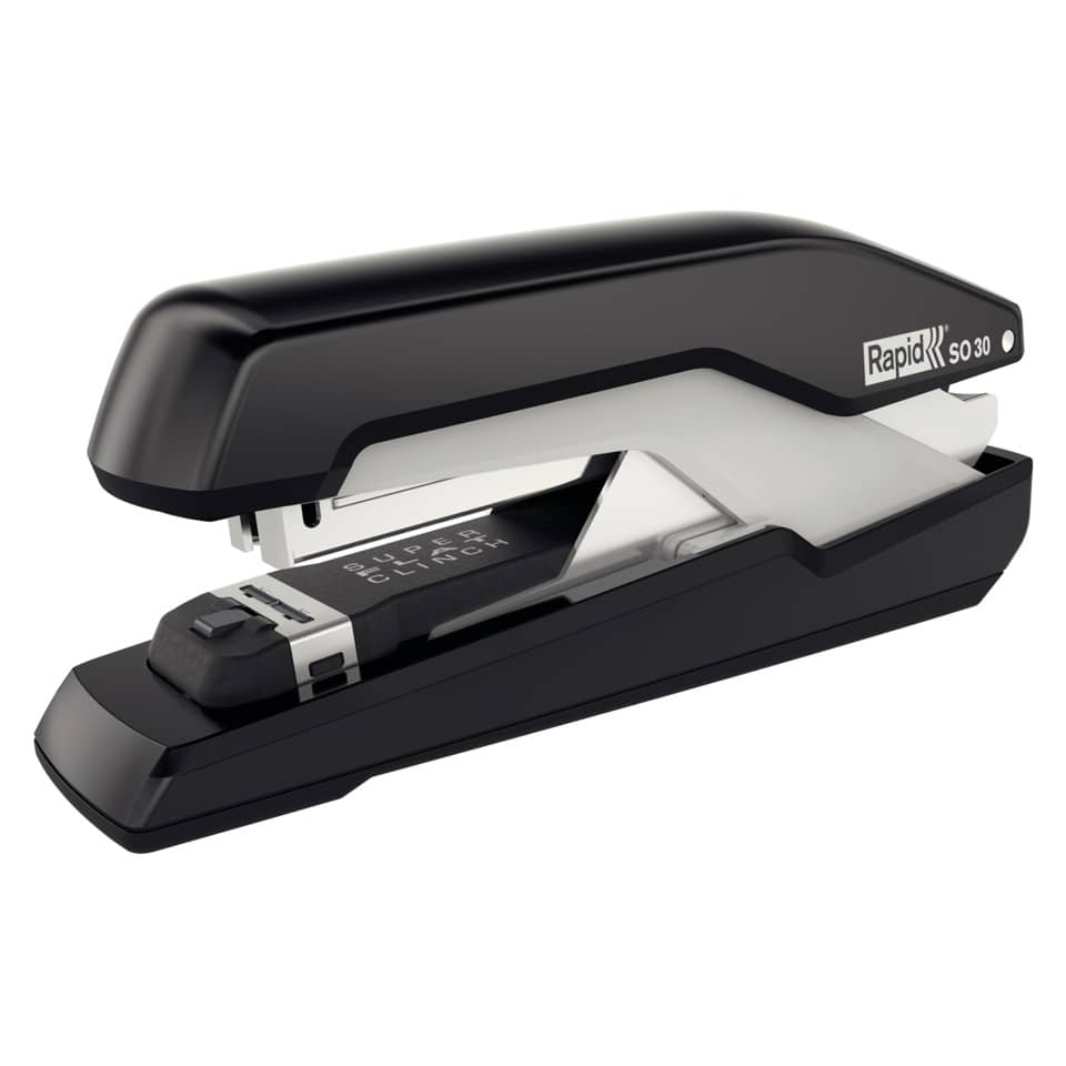 stapler, Büroklammernhefter, Metall, schwarz, glänzend