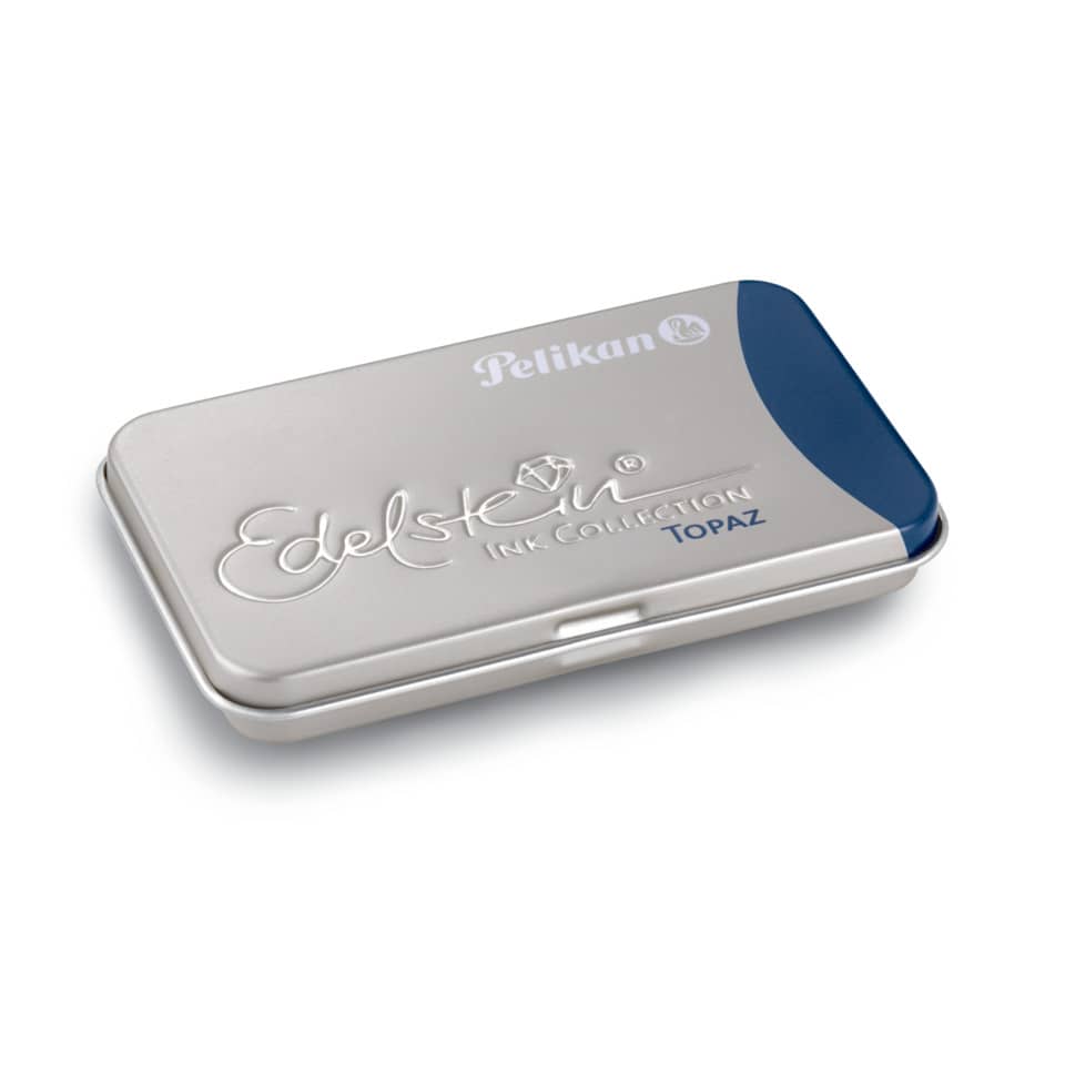 Tintenstempel, Topas, Metall-Case, Edelstein, Pelikan