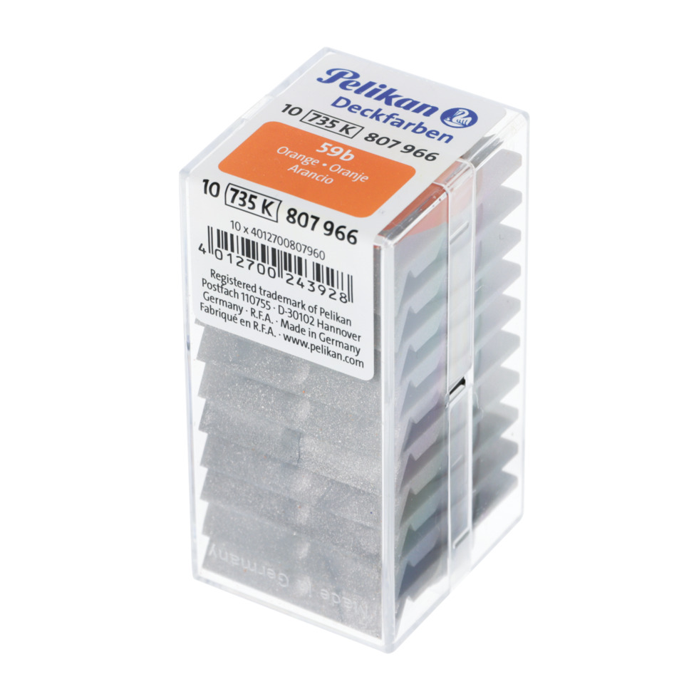 Deckfarben, Tintenstäbchen, Orange, Pelikan, Verpackung