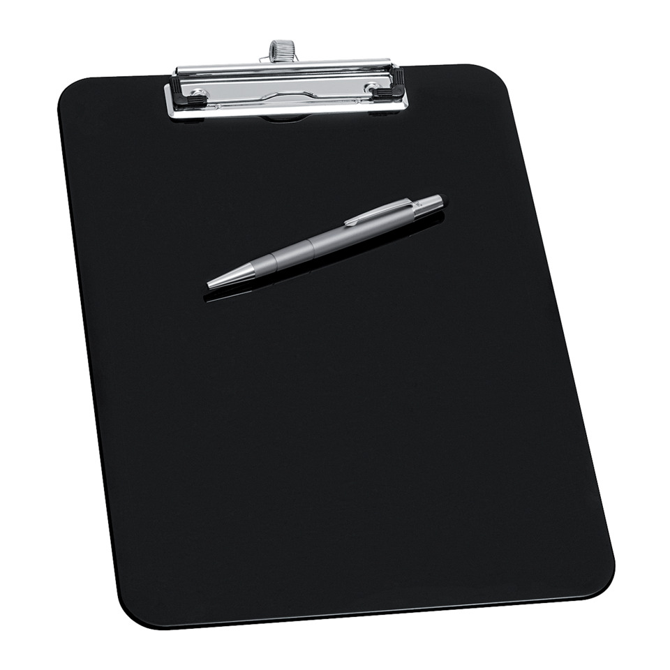 Clipboard, Clip, Stift, Schwarz, Clipboard-Board