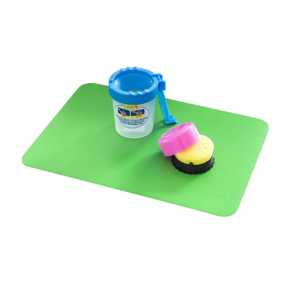 Bubble bottle, Becher, Schwamm, Schneideunterlage, Spielzeugset