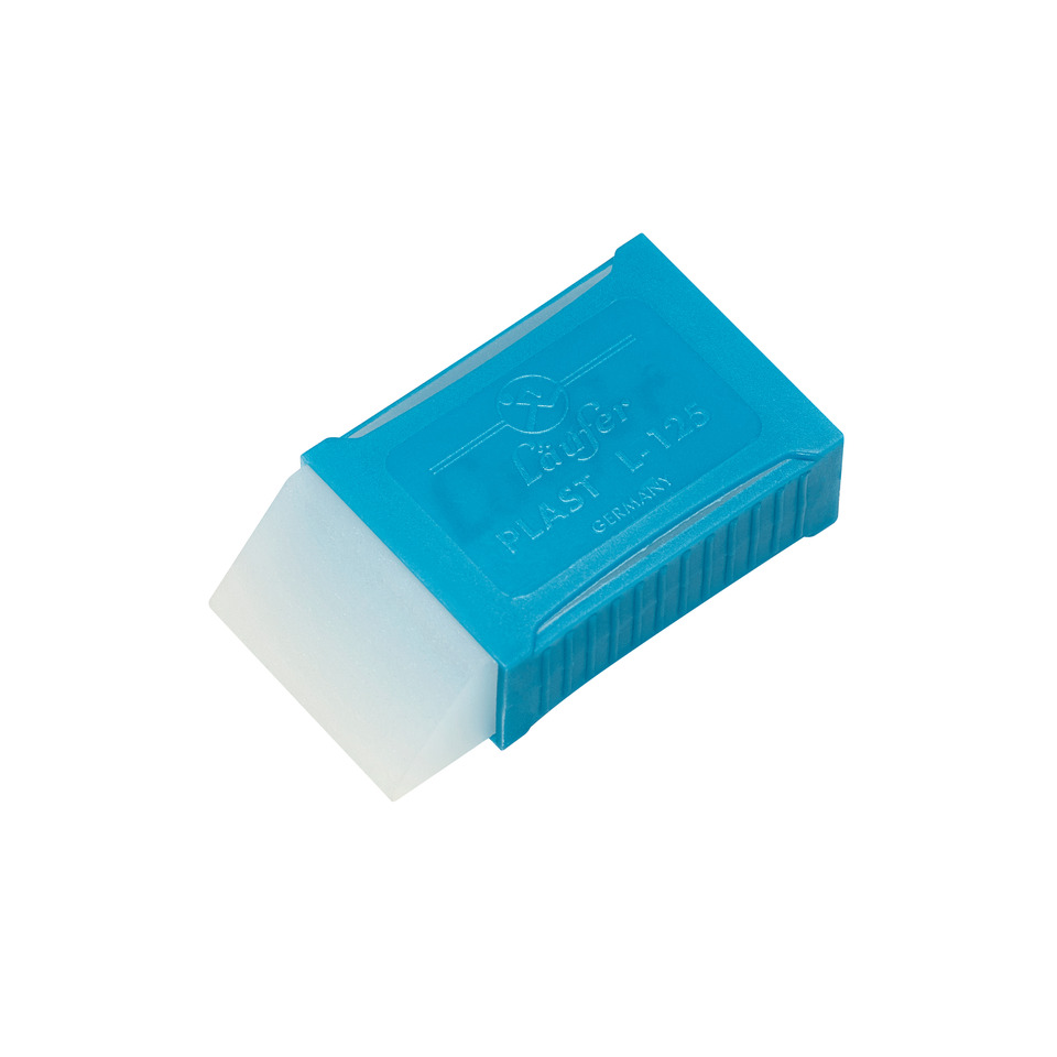 Klebestift, Gummi-Aufsatz, Kunststoff, Blau, Schräg
