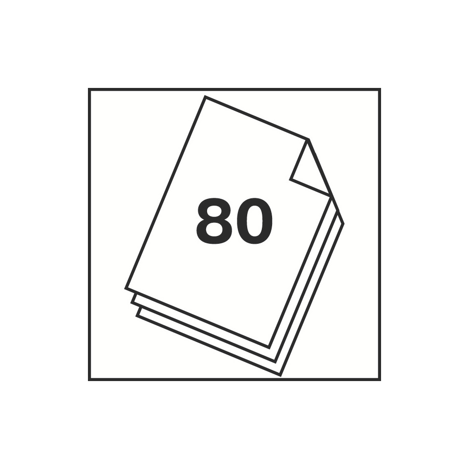 80 Blätter, Notizbuch, gestapelte Seiten, Geleimte Seiten, Papierblock