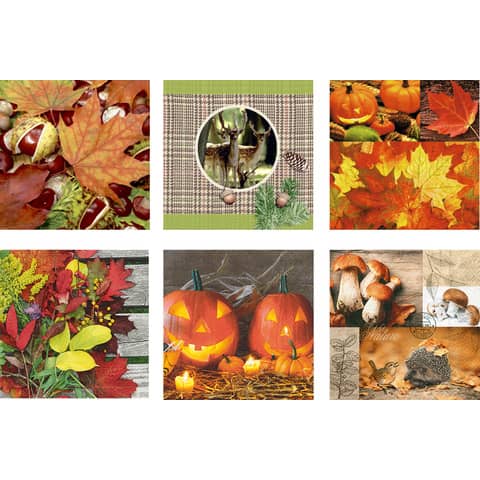 Motivserviette Herbst, 33 x 33cm, sortiert PBS "nurjetzt" DUNI 778504 2018