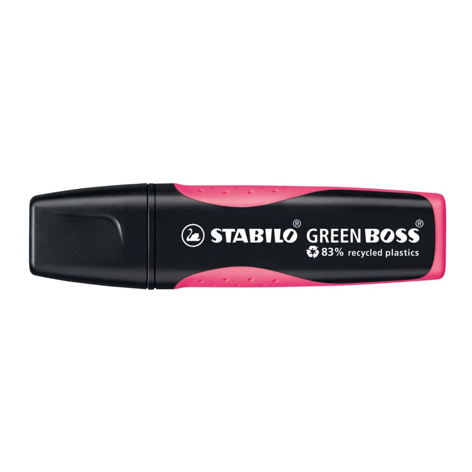 Highlighter, Marker, Pink, Schwarz, Plastik