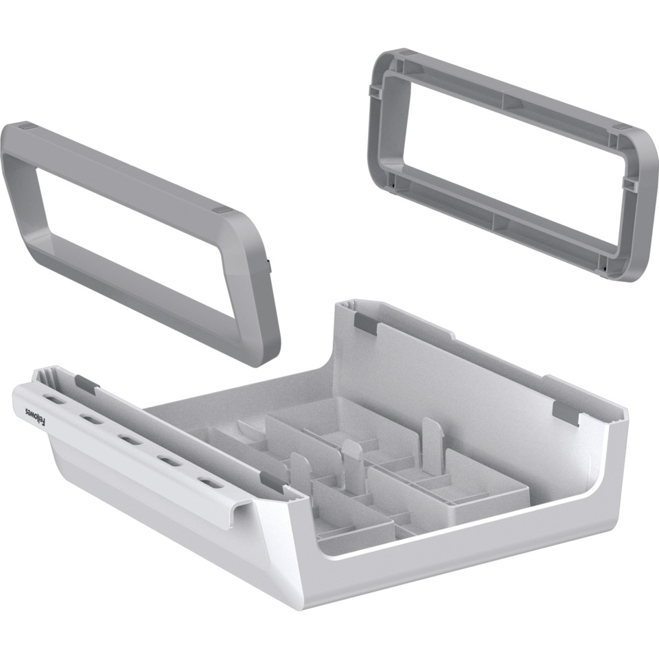 cutlery tray, drawer organizer, kitchen organizer, modular inserts, grey plastic