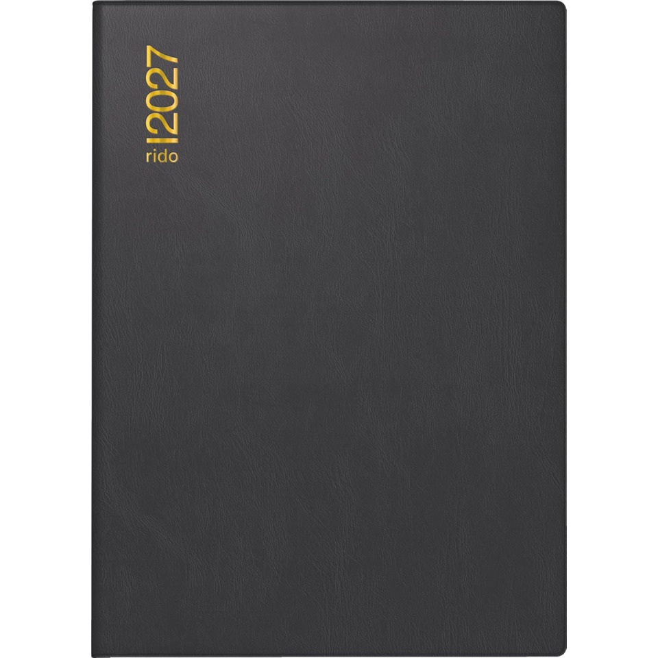 notebook, planner, cover, leder, dunkelgrau