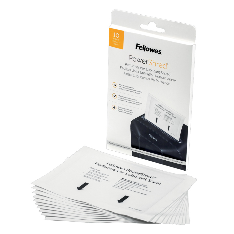PowerShred, Lubricantsheets, Wartungskit, Druckerzubehör, Fellows