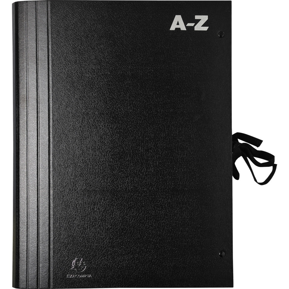 A-Z, Notizbuch, Ordner, Schwarz, Lederoptik