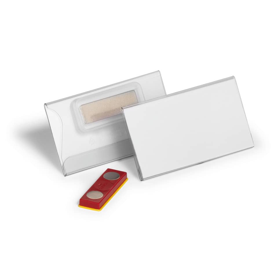 Namensschild, Magnet, Kunststoff, transparent, 75 x 40 mm, 25 Stück DURABLE 8243 19