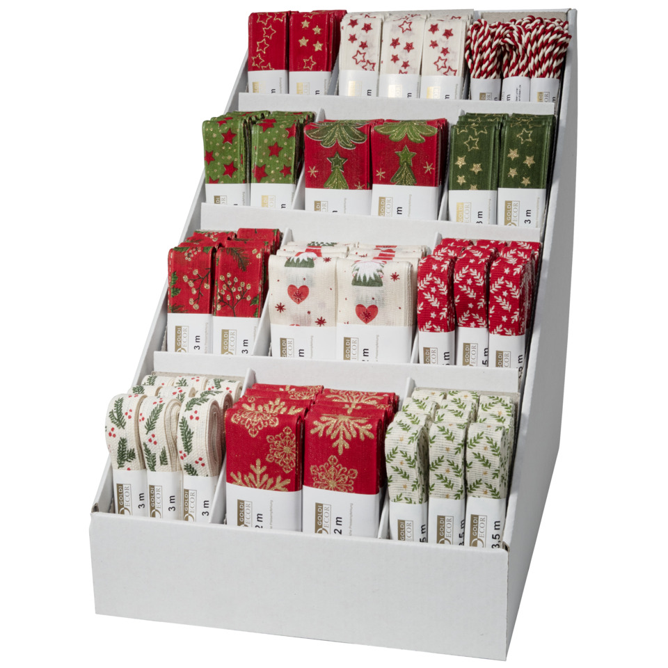 Weihnachtsband, Dekoband, Stoffband, Satinstoff, Geschenkband