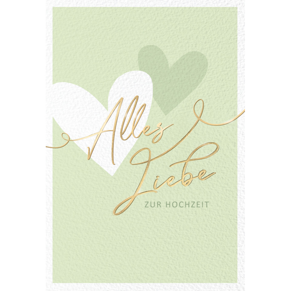 hochzeit, karte, herz, grün, schrift