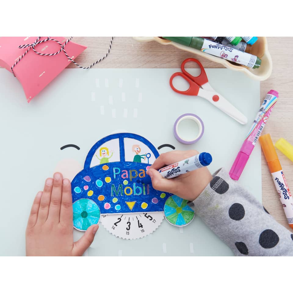 Kinderauto, Kreativset, Marker, Schere, Aufsatzwerkzeug