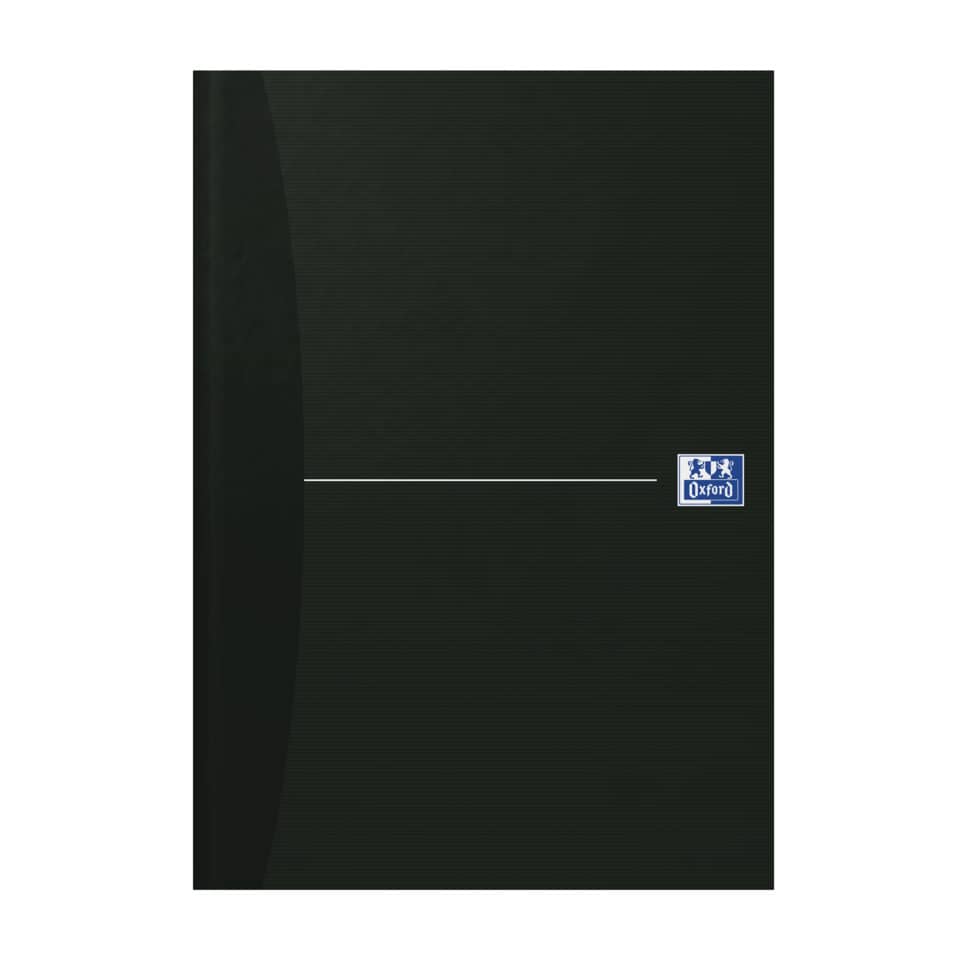 Notizbuch, A5, Schwarz, Lineal, Oxford