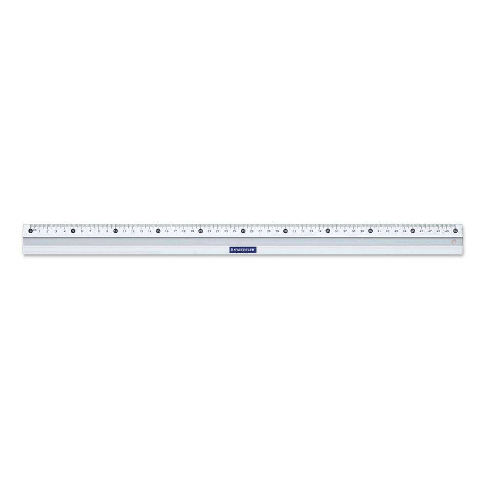 Lineal, Schneidlineal, Stahllineal, Maßstab 50 cm, Sekundärmaß