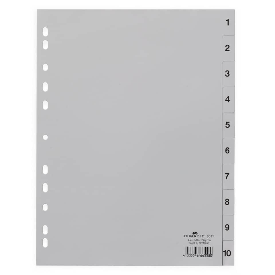 ordner, blätterhülle, durable 6511, angabe, grau
