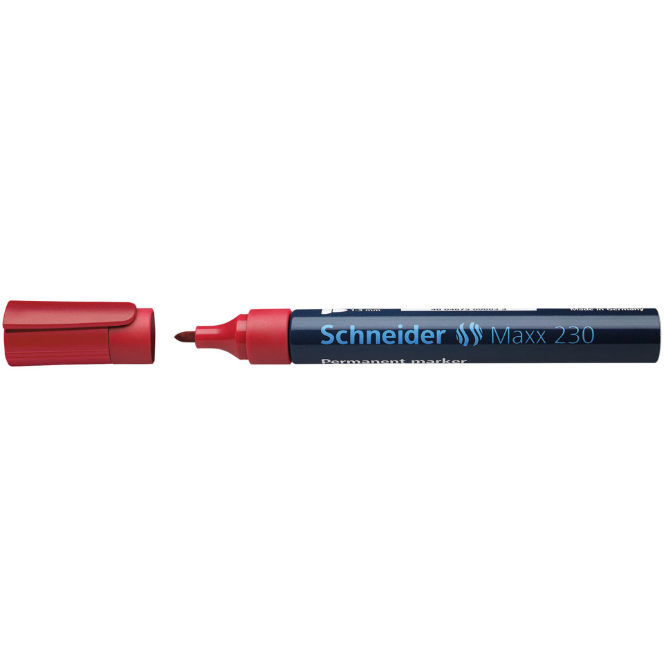 marker, permanent marker, roter stift, schneider, maxx 230