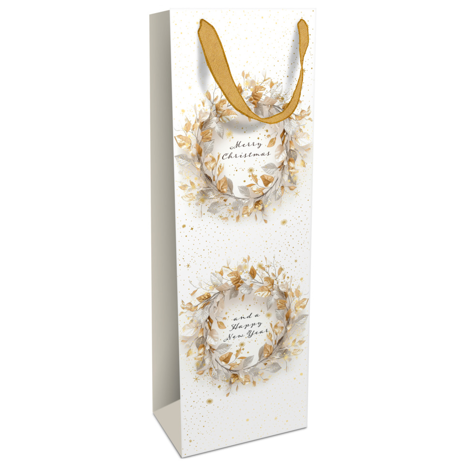 Weihnachtskarte, Kartenverpackung, Gold, Wreath, Karten