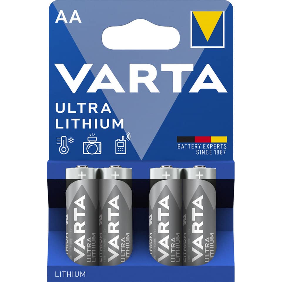 AA, VARTA, ULTRA, LITHIUM, Batteries